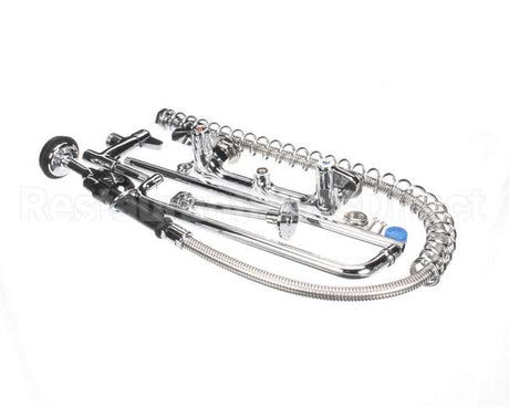 5PR-8W14 T&S Brass Pre-Rinse, Wall Mount Base, 8 Centers, 6