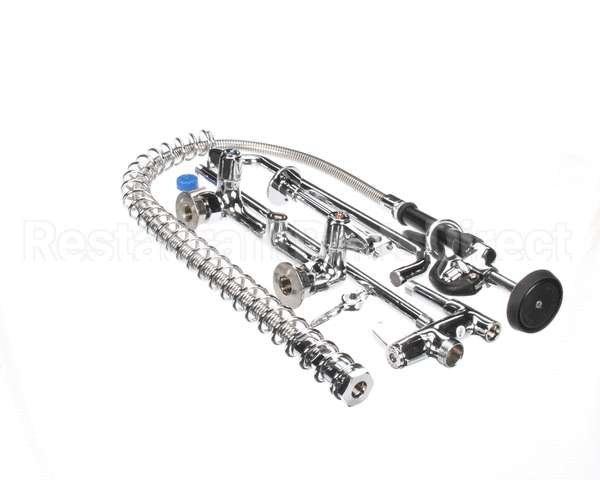 5PR-8W14 T&S Brass Pre-Rinse, Wall Mount Base, 8 Centers, 6