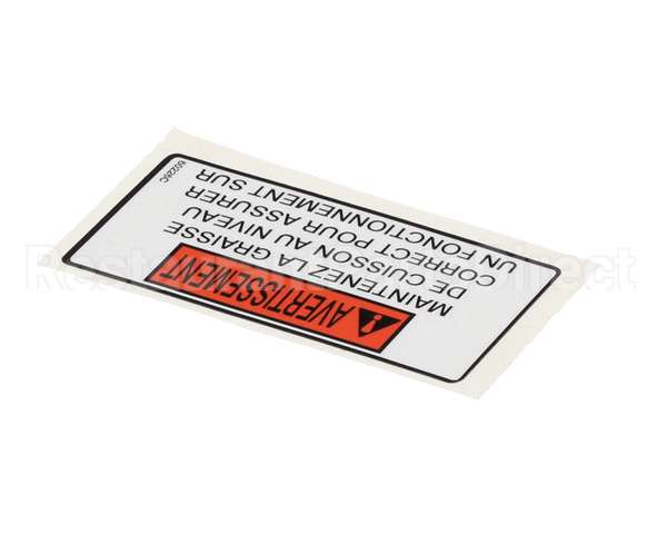 60226 Henny Penny Label-Oil Level Warning, Fre