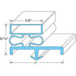 606 Compatible Delfield Door Gasket 23" X 60 1/2"