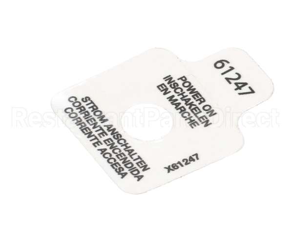 61247 Grindmaster Cecilware Label, Power On Light Pic