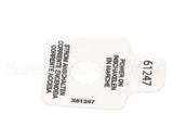 61247 Grindmaster Cecilware Label, Power On Light Pic