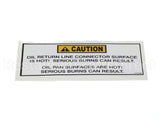 61534 Henny Penny Label-Caution Oil Return Line