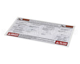 67329 Henny Penny Lid Instruction Label