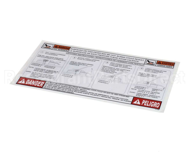 67329 Henny Penny Lid Instruction Label