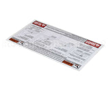 67329 Henny Penny Lid Instruction Label