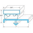 703-963D-05 Compatible Beverage Air Door Gasket 22"X24"