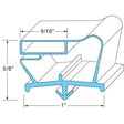 712-012D-02 Compatible Beverage Air Door Gasket 23-1/8" X 62-3/4"
