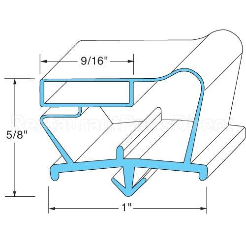 712-012D-02 Compatible Beverage Air Door Gasket 23-1/8" X 62-3/4"