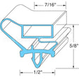 712-013C-01 Compatible Beverage Air Door Gasket - 21-3/4" X 49-1/2"
