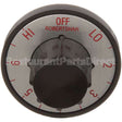 724 Compatible Seco Black Knob 2 D, Off-Low-2-6-Hi