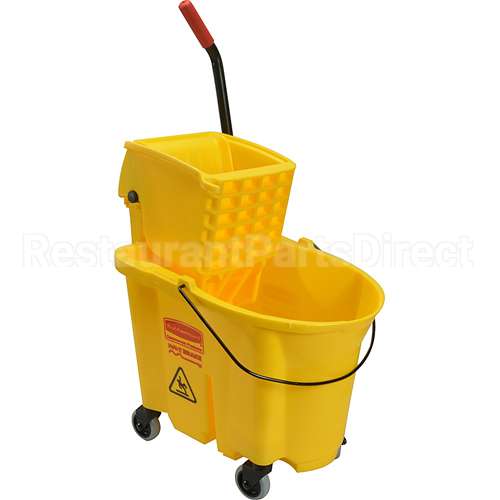 7580-88(YELLOW) Compatible Rubbermaid 35Qt Wavebrake Mop Combo Yellow Bucket & Wringer