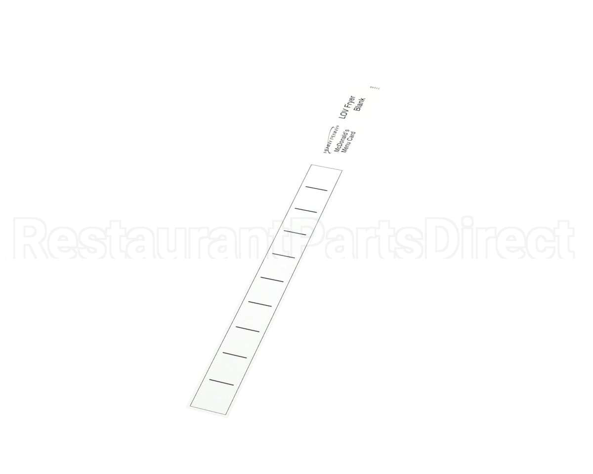 77249 Henny Penny Menu Card-Blank-Lov