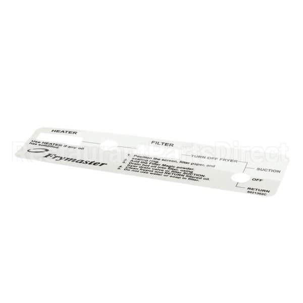 8021302 Compatible Frymaster Label, Pf Frymster Switc H Plate