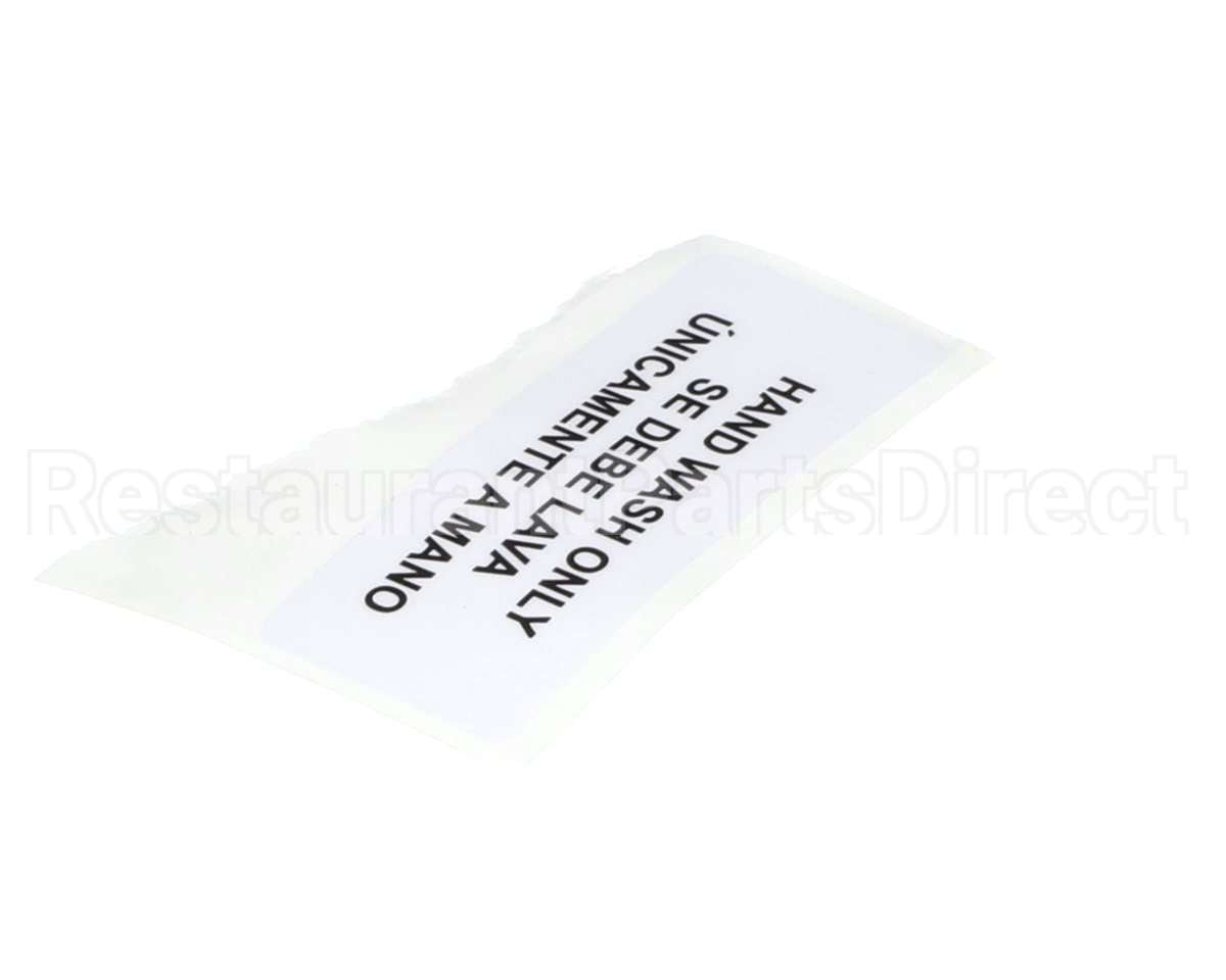 80314 Server Hand Wash Only Label