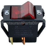 819871-2 Compatible Hobart Switch, On/Off Black Rocker W/ Light
