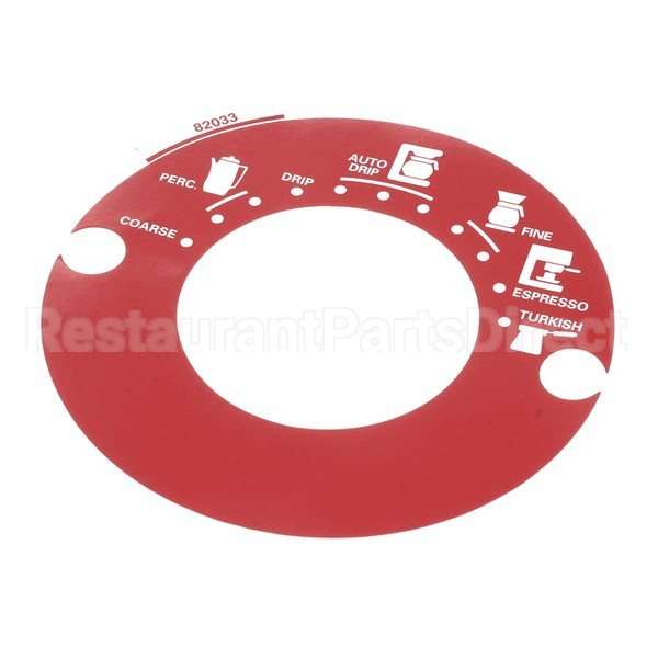 82033 Compatible Grindmaster Decal, Grnd Sel 875 Red