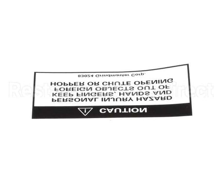 83024 Grindmaster Cecilware Decal, 190-Ss Hopper Warning