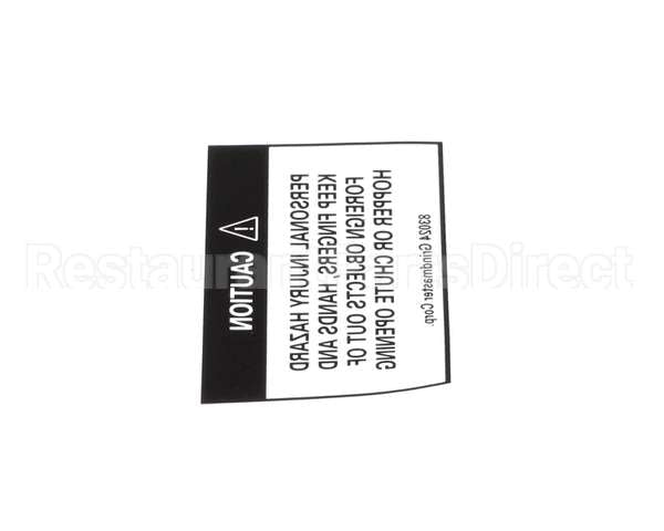 83024 Grindmaster Cecilware Decal, 190-Ss Hopper Warning