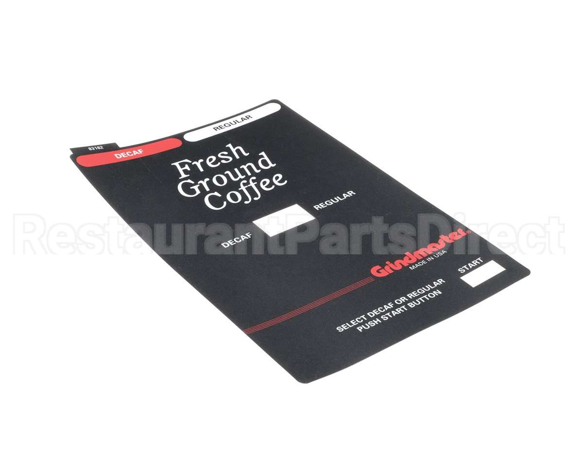 83162 Grindmaster Cecilware Decal, 250 Frnt