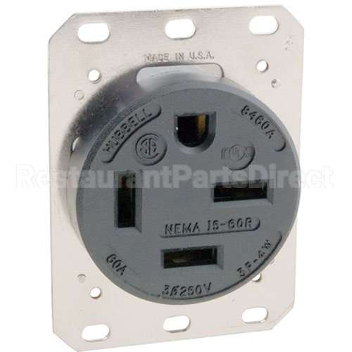 8460A Compatible Hubbell Receptacle, Single, 250V, 60A