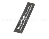 84967 Grindmaster Cecilware Decal, 800 Bag Under Spout