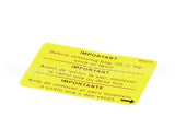 85372 Grindmaster Cecilware Decal, 875 Flip To Clean Out