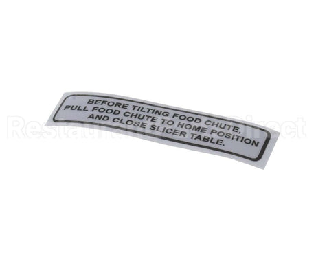 920196 Globe Carriage Tilt Label