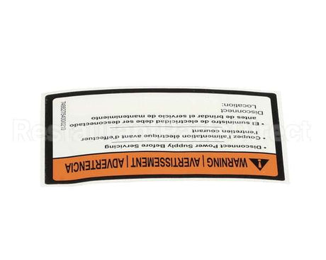 9905-004-08-16 Jackson Decal, Disconnect Power Warning (Ecolab