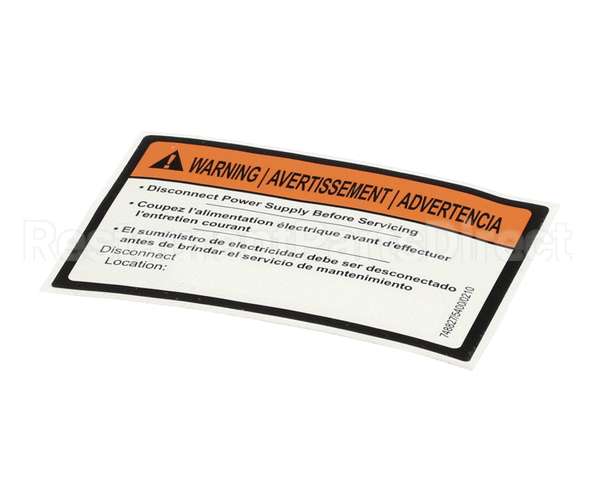 9905-004-08-16 Jackson Decal, Disconnect Power Warning (Ecolab