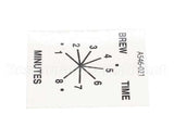 A546-021 Grindmaster Cecilware Decal, Columbia Timer