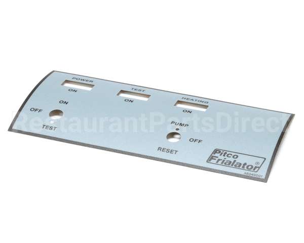 A6049001 Pitco Label,Ovrelay Fr Panel Left Hand E147Ufm