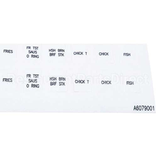 A6079001 Compatible Pitco Lbl, Decal Overly Cmptr B.k