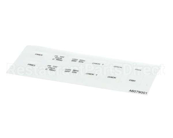 A6079001 Pitco Label,Decal Overelay Cmptr B.k.