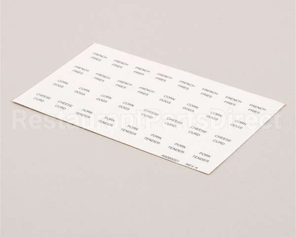 A6085001 Pitco Label,Culvers Lh