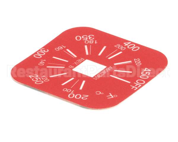 A6087301 Pitco Label,Thermostat 200-450F