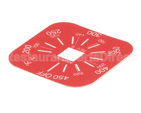 A6087301 Pitco Label,Thermostat 200-450F
