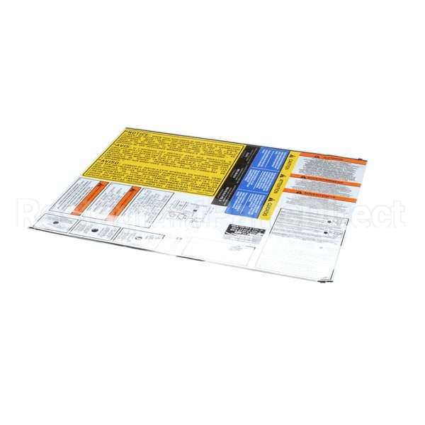 A6100201 Compatible Pitco Lbl, Sheet Gas 7, 14, 18, 14R, 14C