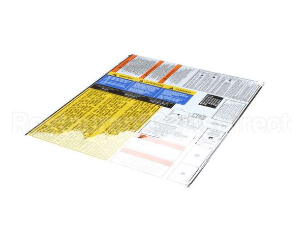 A6100201 Pitco Label,Sheet Gas 7,14,18,14R,14C