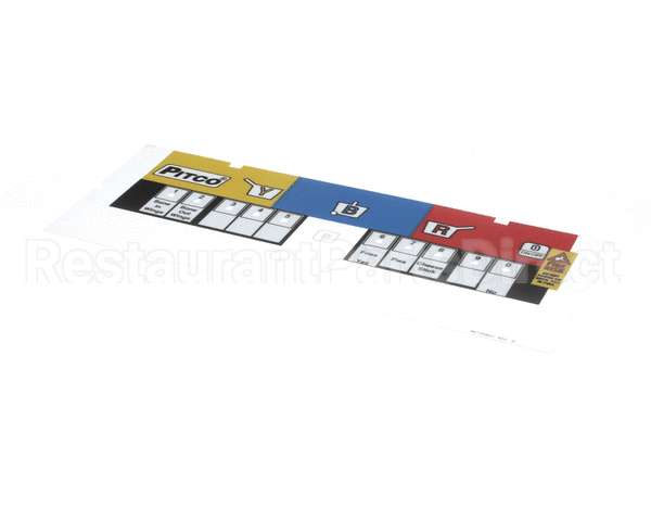 A6100801 Pitco Label,Ovrlay Wingstreet 3 Lane