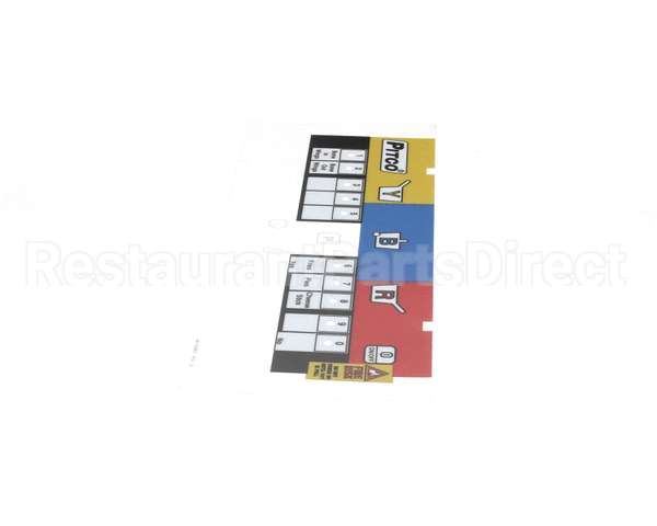 A6100801 Pitco Label,Ovrlay Wingstreet 3 Lane