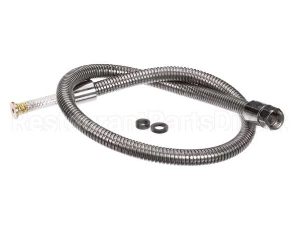 B-0044-H2AE T&S Brass Hose, 44 Flexible Stainless St