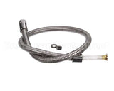 B-0044-H2AE T&S Brass Hose, 44 Flexible Stainless St