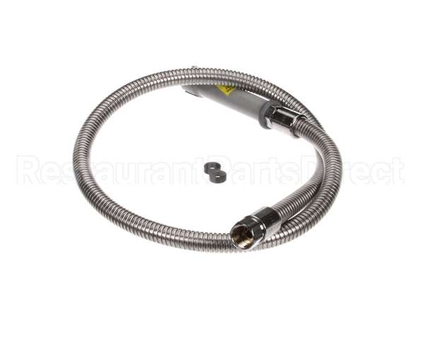 B-0048-H T&S Brass Hose, 48 Flexible Stainless Steel (Gray
