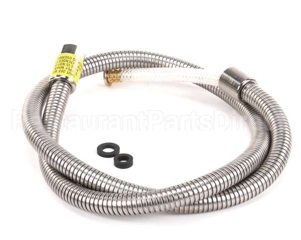 B-0056-H2A T&S Brass Hose, 56 Flexible Stainless Steel, Less