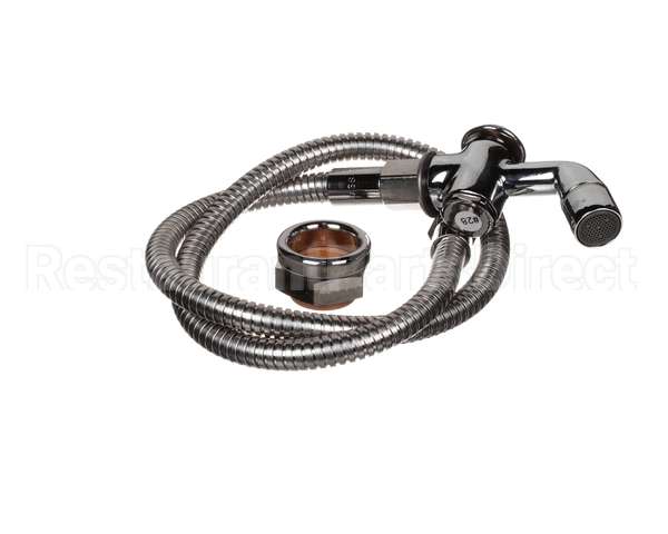 B-0101-BKF T&S Brass Push Button Spray Valve, 36 Stainless Fl
