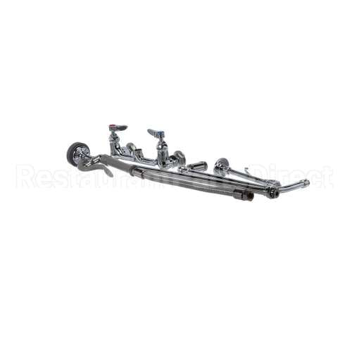 B-0131-B T&S Brass Pre-Rinse, Overhead Swivel Arm, 8 Wall M