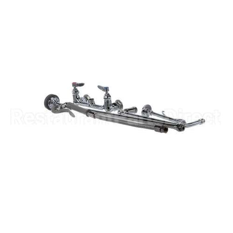 B-0131-B T&S Brass Pre-Rinse, Overhead Swivel Arm, 8 Wall M