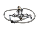 B-0200-LN T&S Brass Double Pantry Base Faucet, Swivel Outlet
