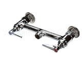 B-0220-LN T&S Brass Double Pantry Swivel Base Faucet, Deck M